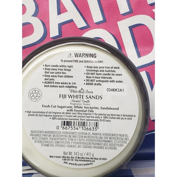 BBW Fiji White Sands Shine Through Jar Large 3 Wick Candle Home Fragrance Decor - Picture 2 of 2